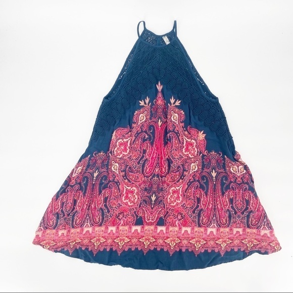 Free People Shea Printed Halter Neck Mini Dress - Picture 4 of 8